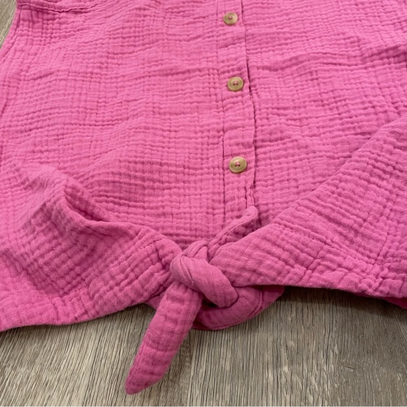 CAT & JACK Pink Tie Front Tank Top - $3 bundle item - Picture 3 of 6